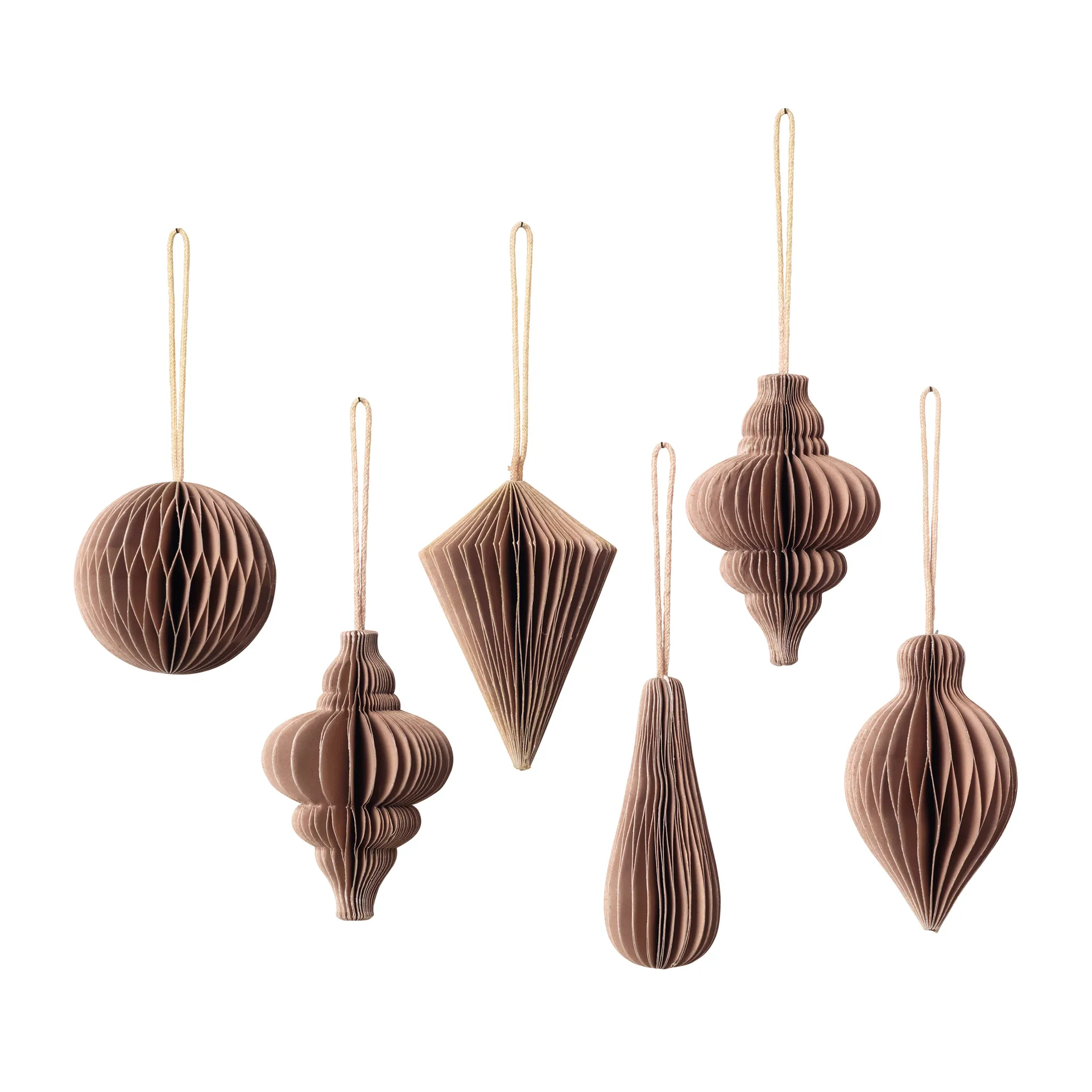 Christmas mix Weihnachtsanhänger 6er Pack, Indian tan Broste Copenhagen