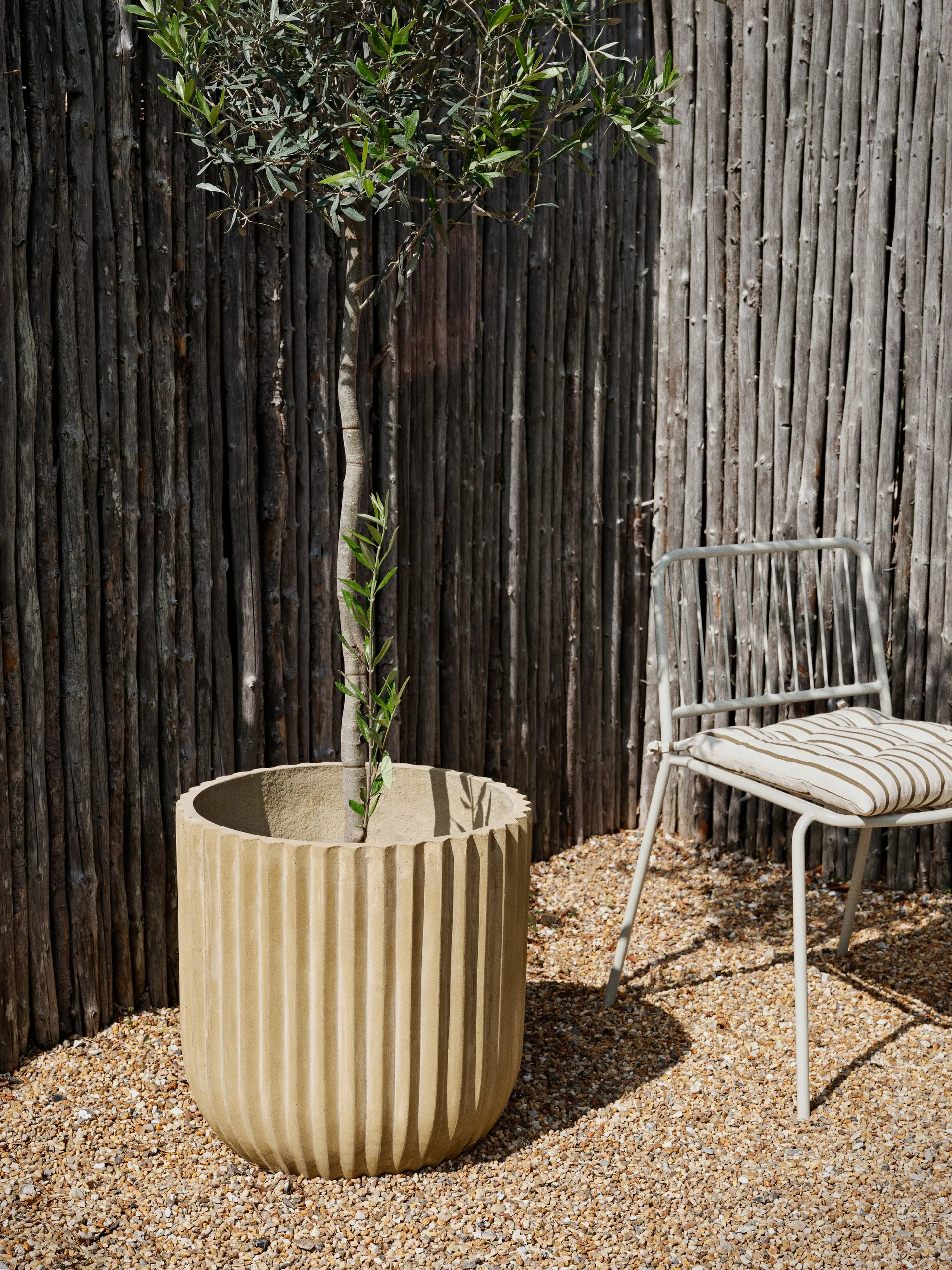 Fiber Blumentopf Ø 50cm, Antique Beige Broste Copenhagen