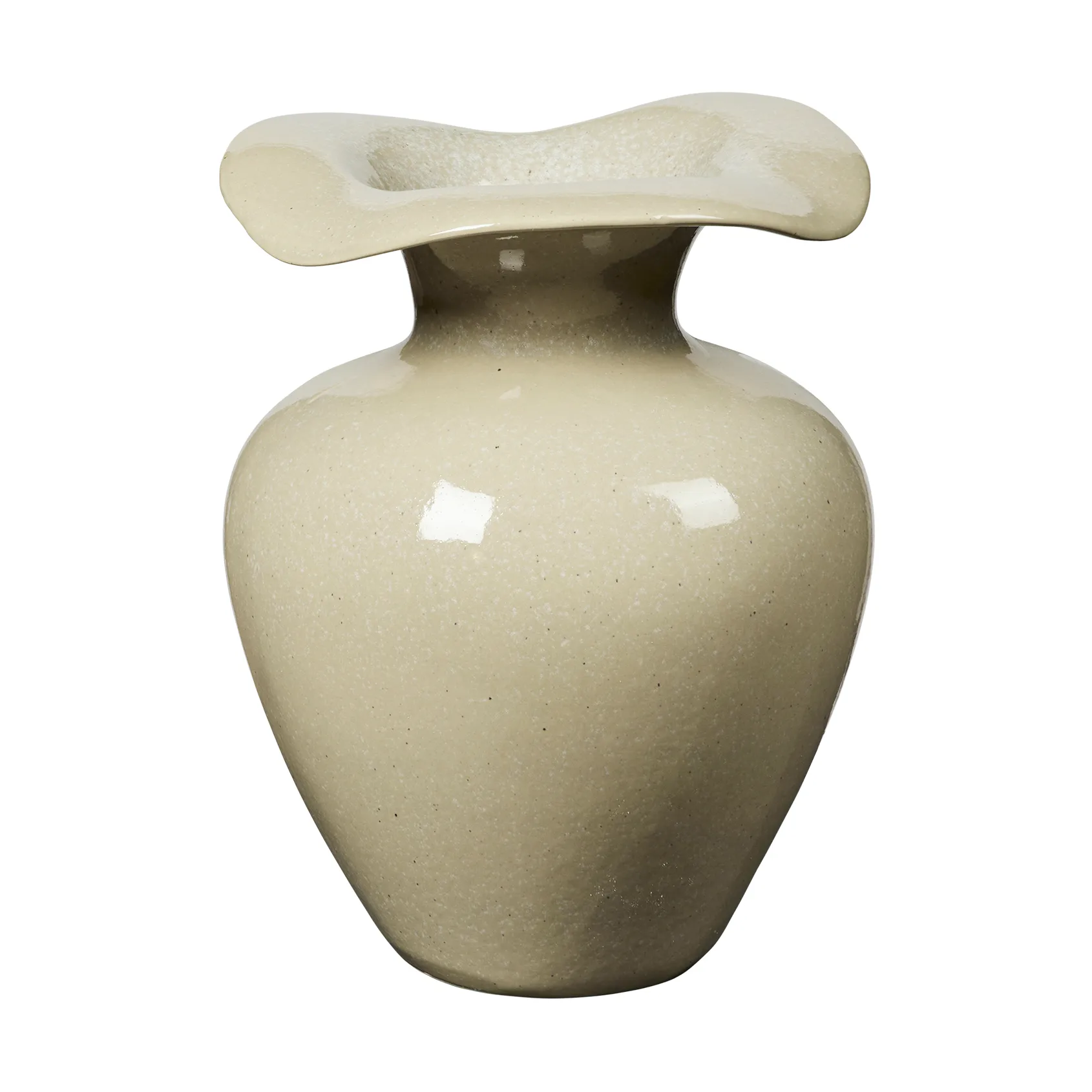 Florentina Vase M 32 cm, Beige Broste Copenhagen
