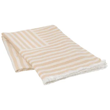 Frankie Baumwolldecke 130 x 180cm - Taos taupe beige - Broste Copenhagen