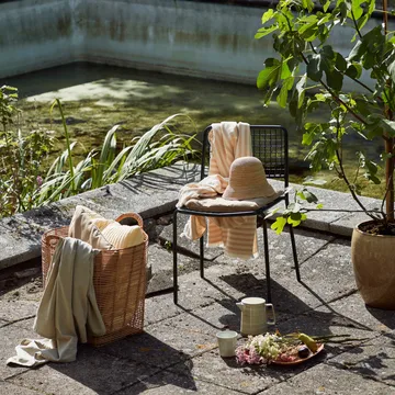 Frankie Baumwolldecke 130 x 180cm - Taos taupe beige - Broste Copenhagen