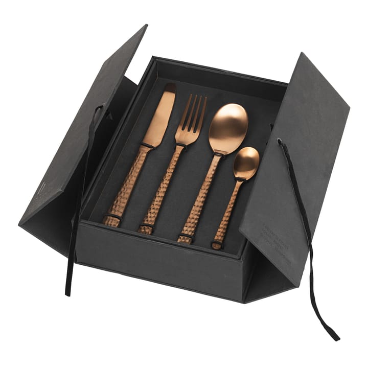 Hune Besteck 16 Teile, Copper hammered Broste Copenhagen