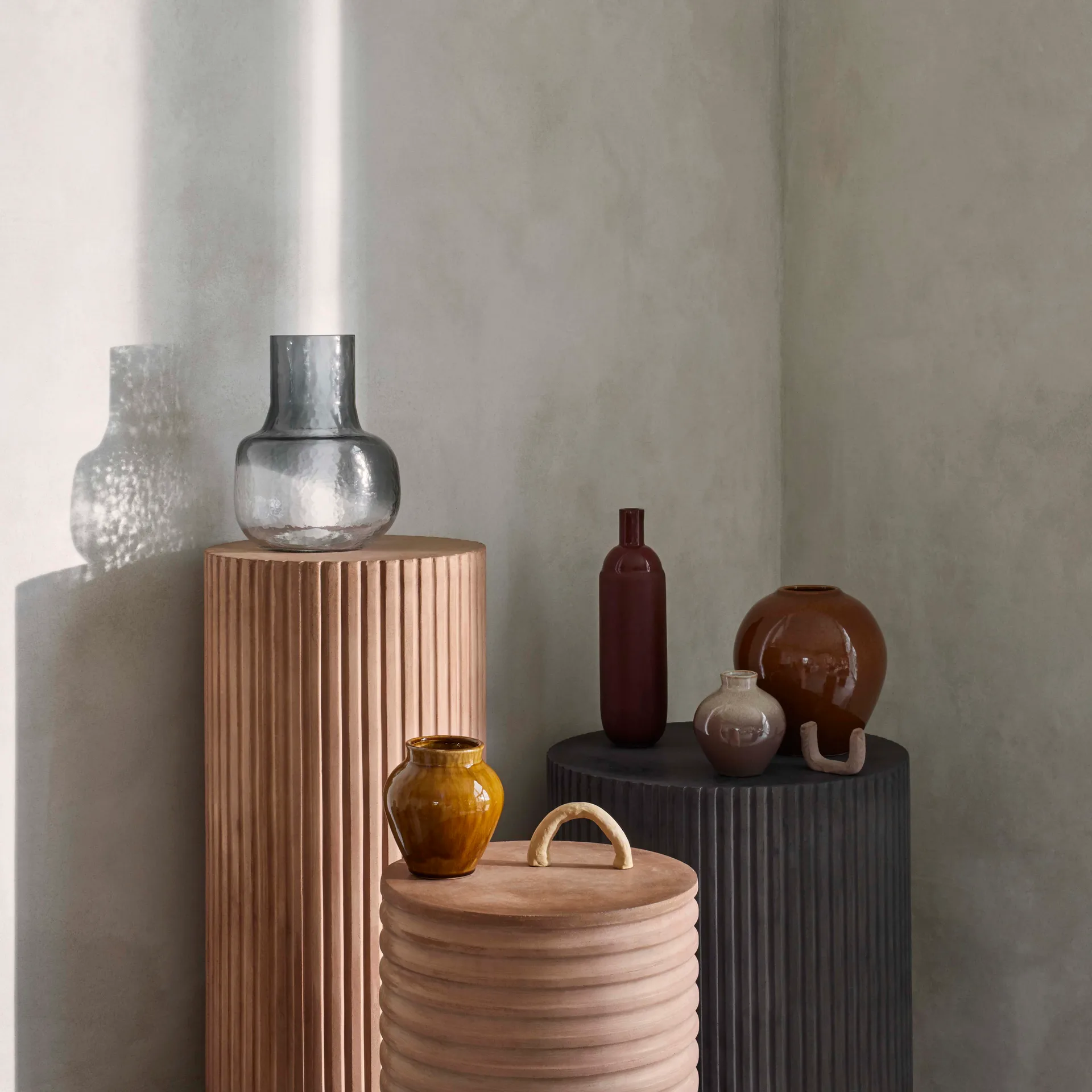 Ingrid Keramikvase 14,5cm 3er Pack, Apple cinnamon Broste Copenhagen