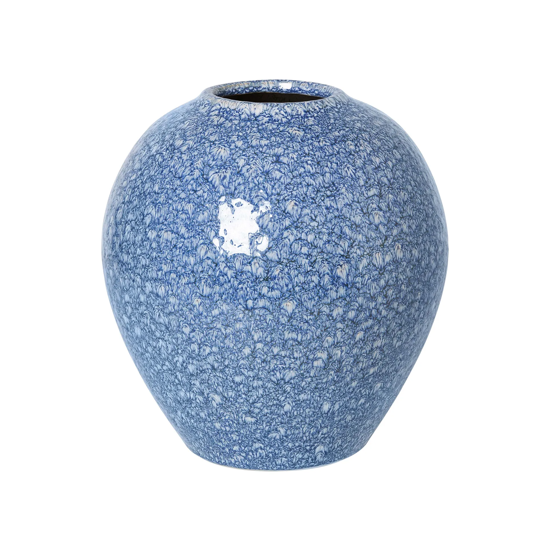 Ingrid Keramikvase 25,5cm, Insignia blue-white Broste Copenhagen