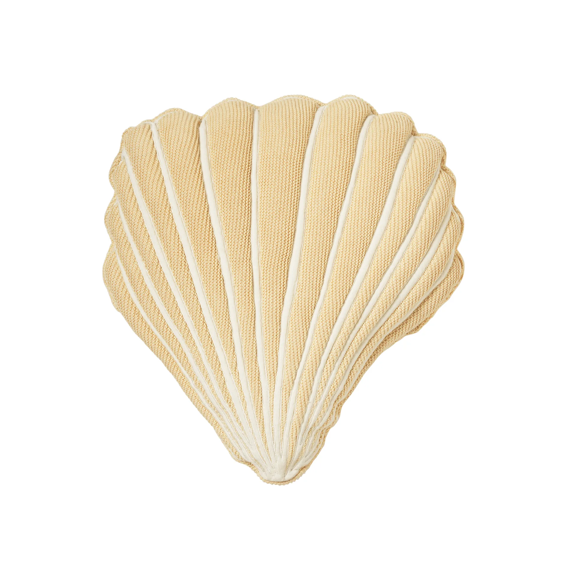 Kissen Seashell Baumwolle, Gelb Broste Copenhagen
