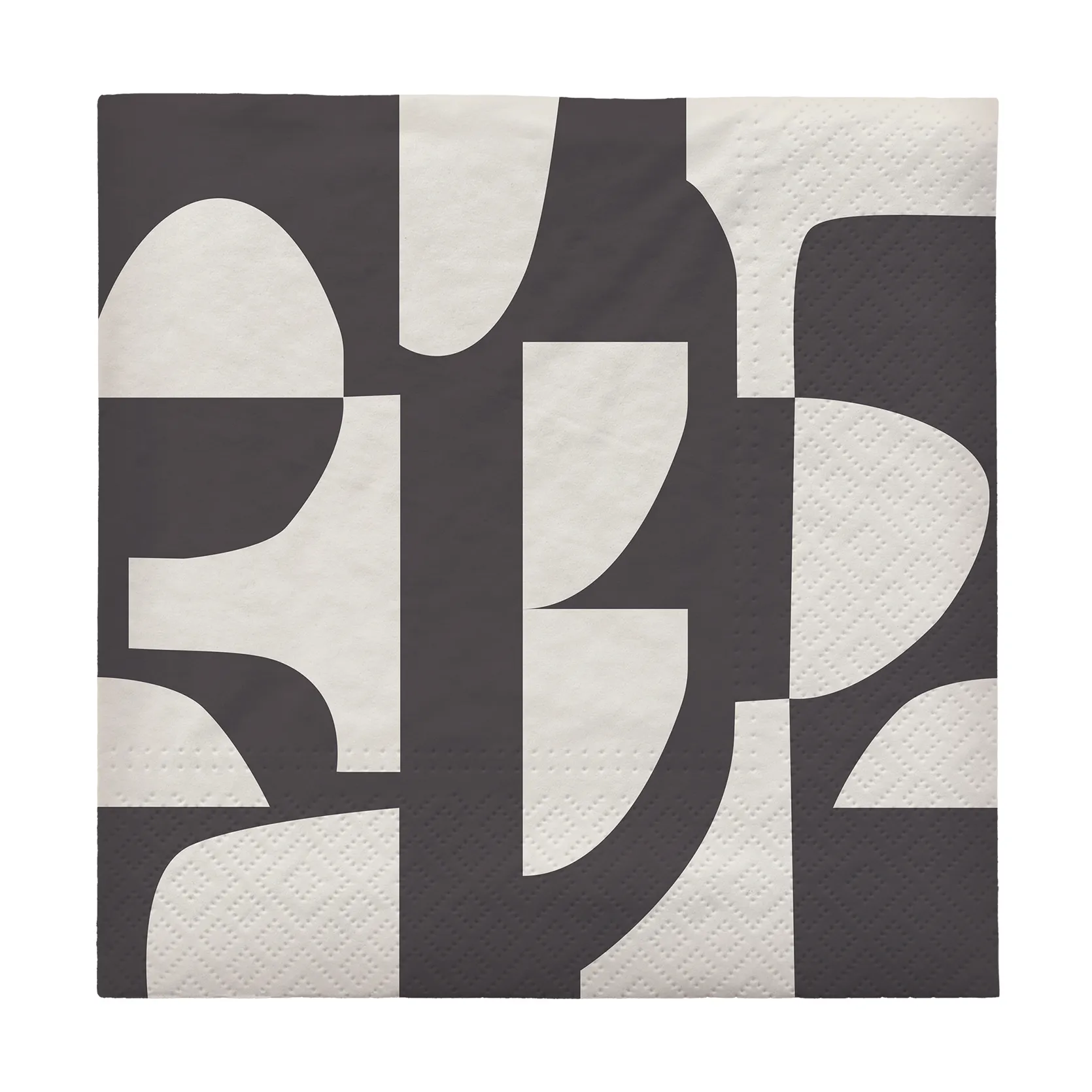 Lara Serviette 33x33 cm 20er-Pack, Black-Off White Broste Copenhagen