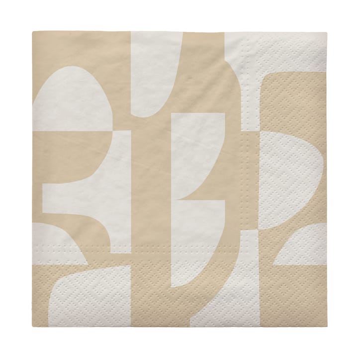 Lara Serviette 33x33 cm 20er-Pack - Black-Off White - Broste Copenhagen
