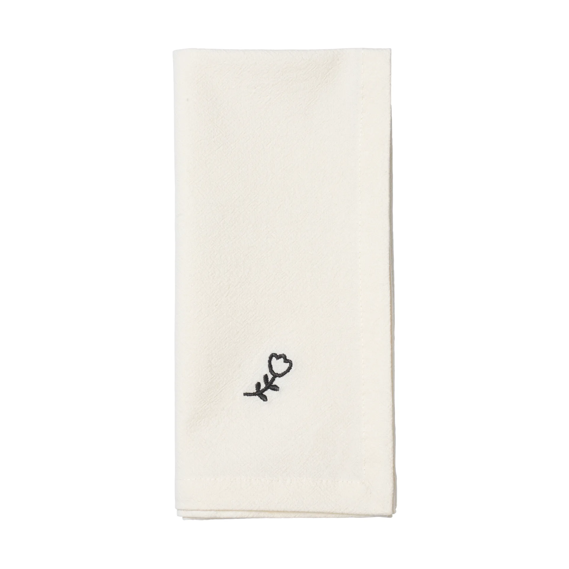 Mai Stoffserviette 45x45 cm, Black-off white Broste Copenhagen