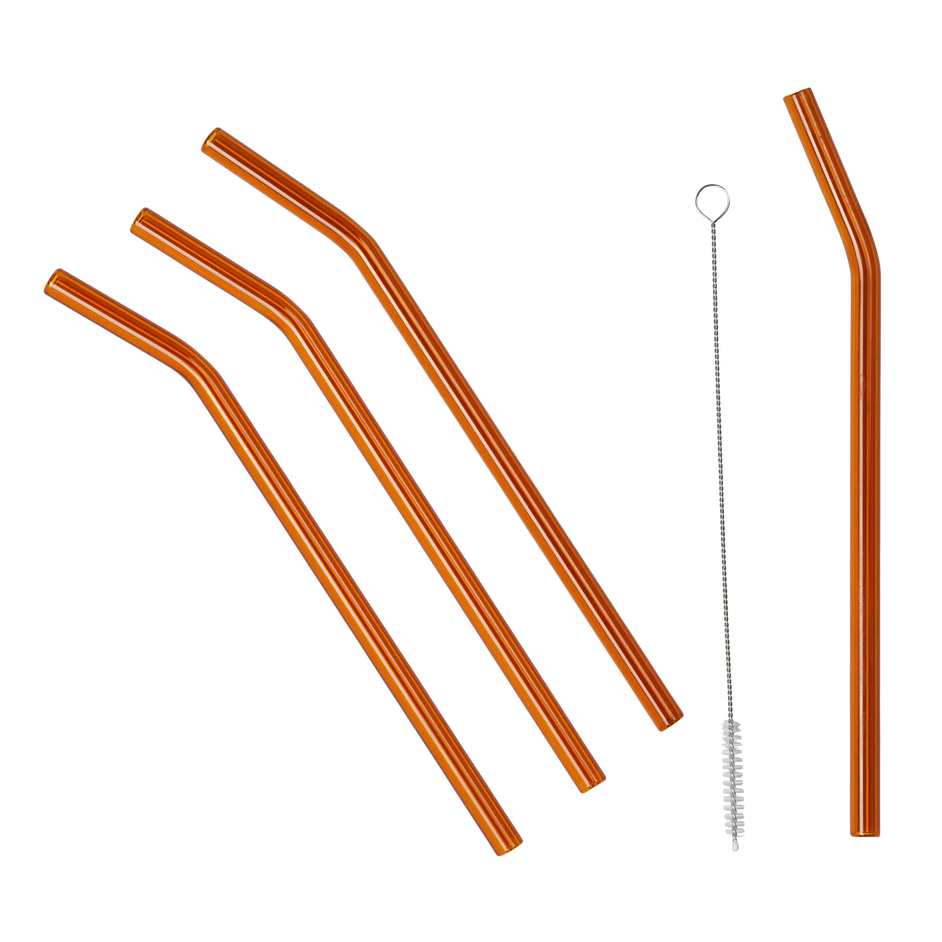 Malle Strohhalm 4er Pack, Brown Broste Copenhagen