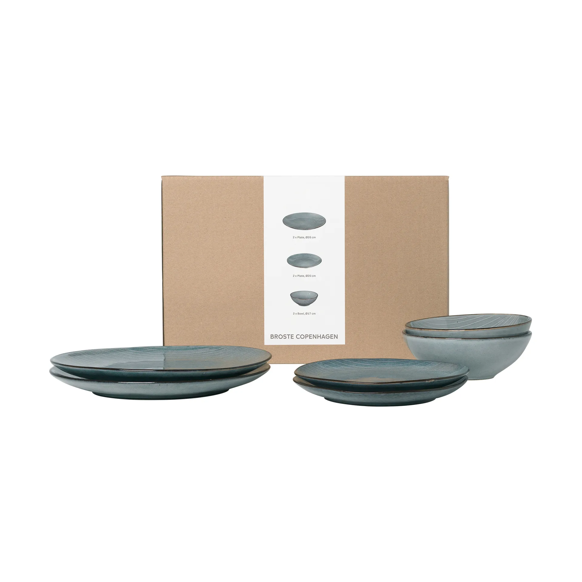Nordic Sea Dinnerset für Zwei, 6 Teile Broste Copenhagen