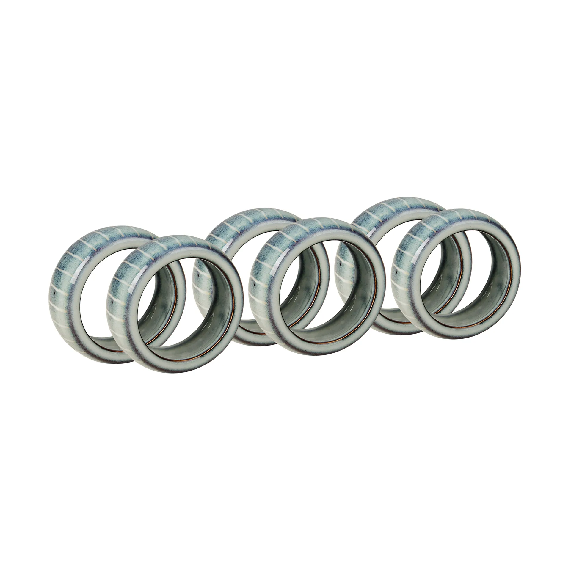 Nordic Sea Serviettenring 6er-Pack, Soft blue Broste Copenhagen