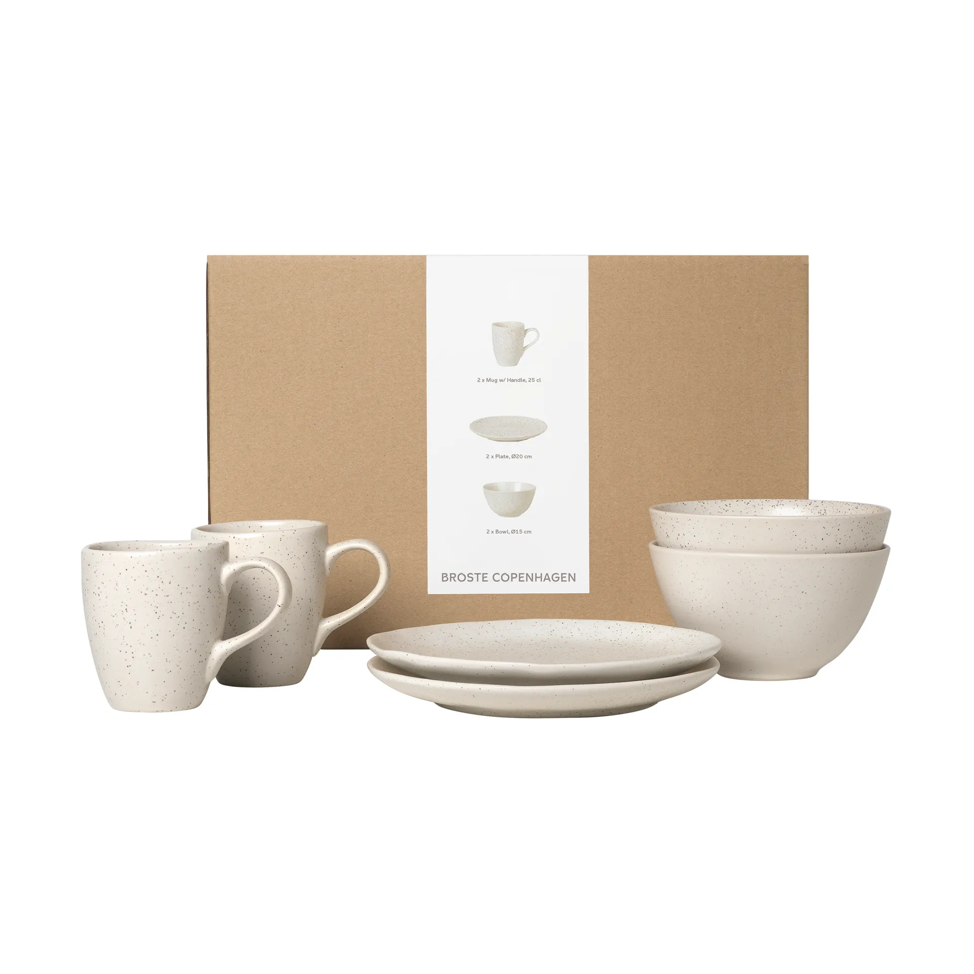 Nordic Vanilla Frühstücksset für Zwei, 6 Teile Broste Copenhagen