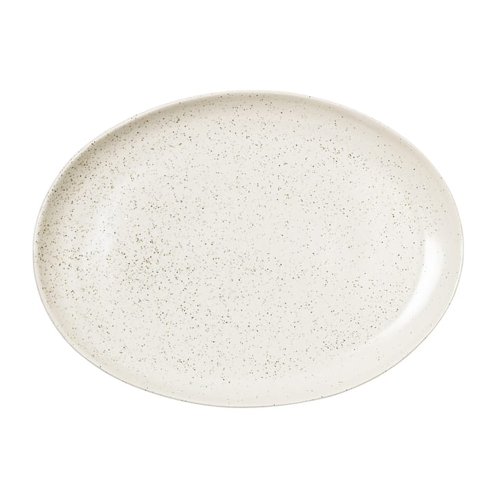 Nordic Vanilla Teller oval 35,5cm, Cream with grains Broste Copenhagen