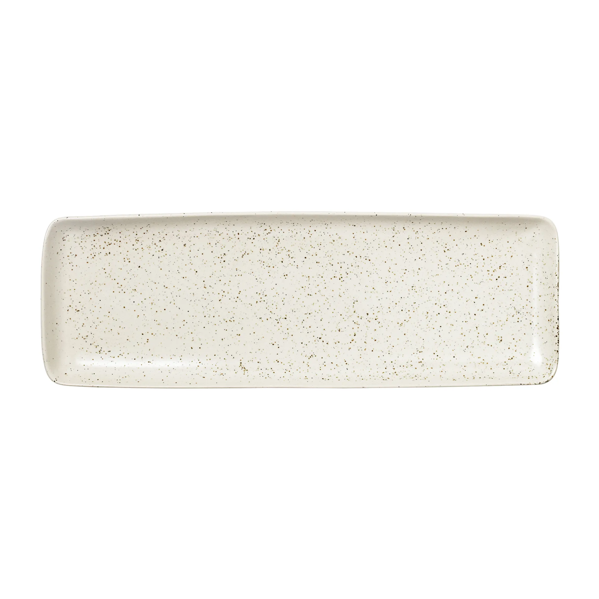 Nordic Vanilla Teller rechteckig 12,5 x 35cm, Cream with grains Broste Copenhagen