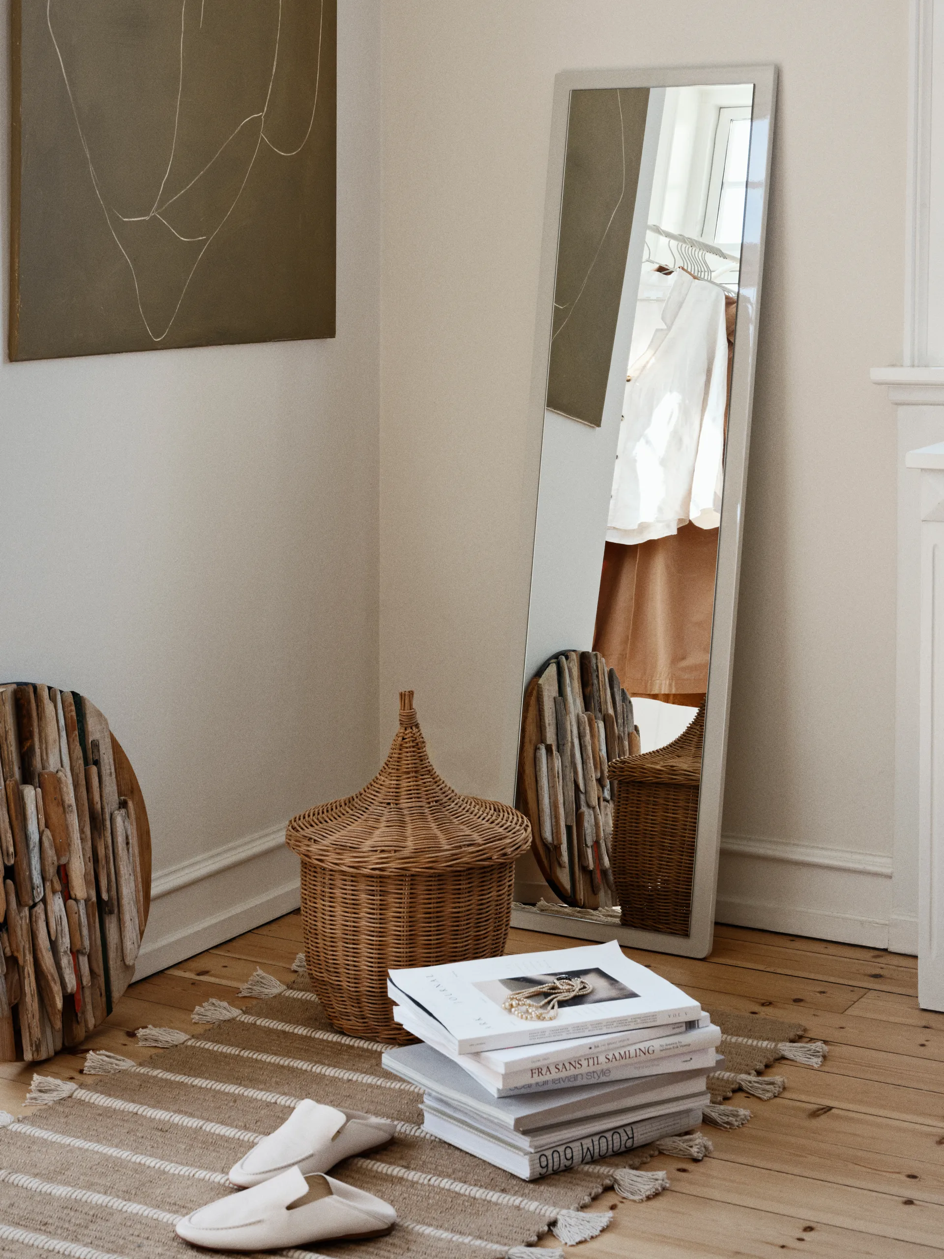 Pallas Korb 2 Teile, Natural-Brown Broste Copenhagen