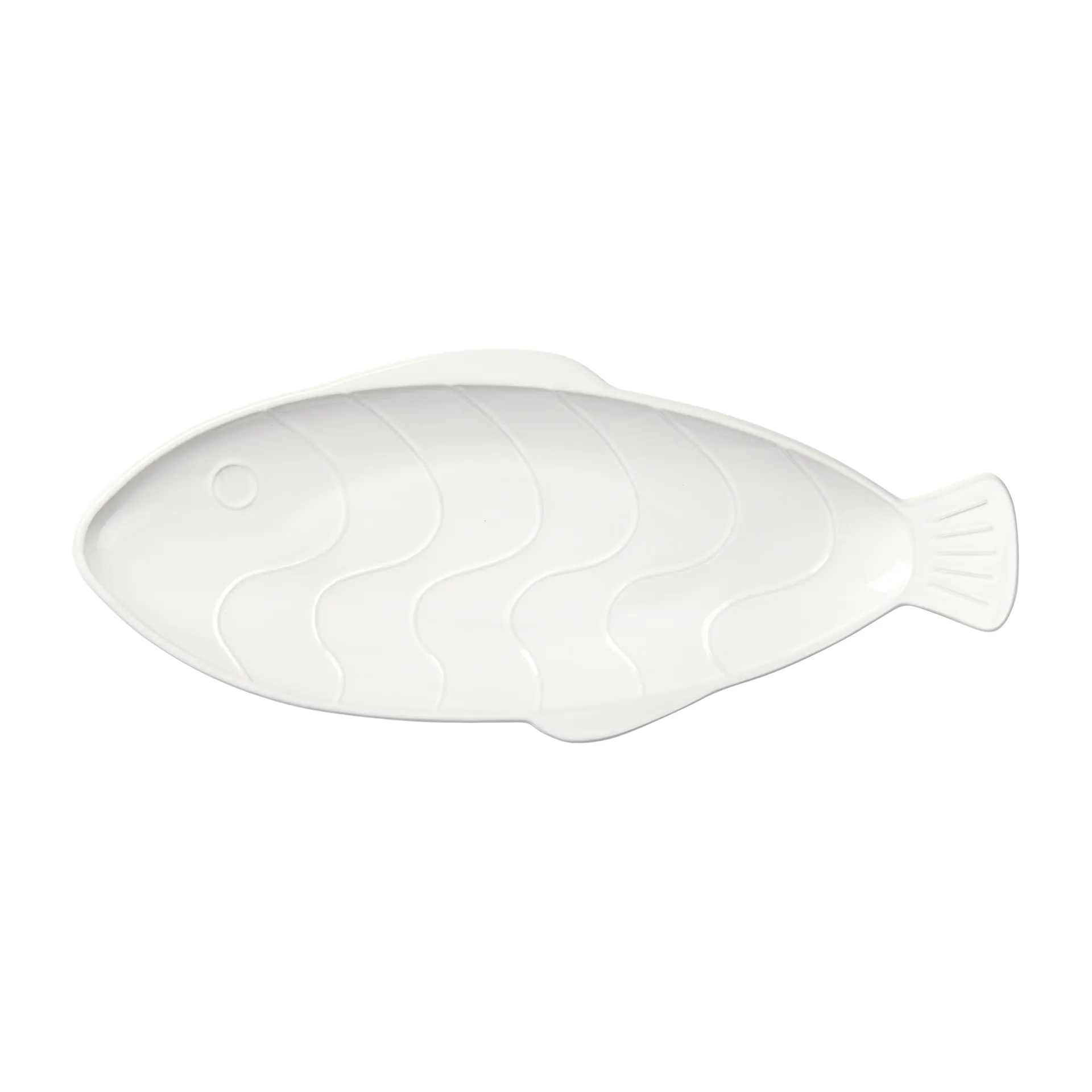 Pesce Teller 17,6 x 41,4cm, Transparent white Broste Copenhagen