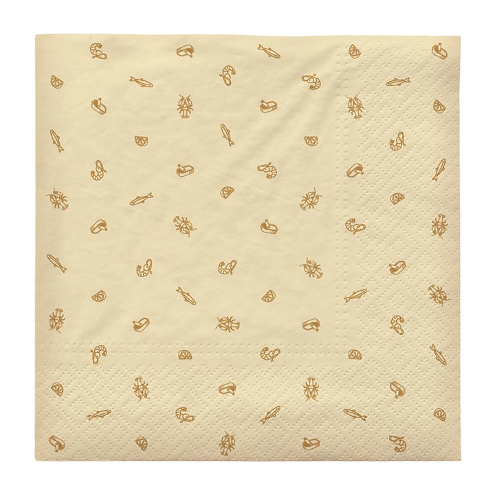 Sea Serviette 33 x 33cm 20er Pack, Fall yellow Broste Copenhagen