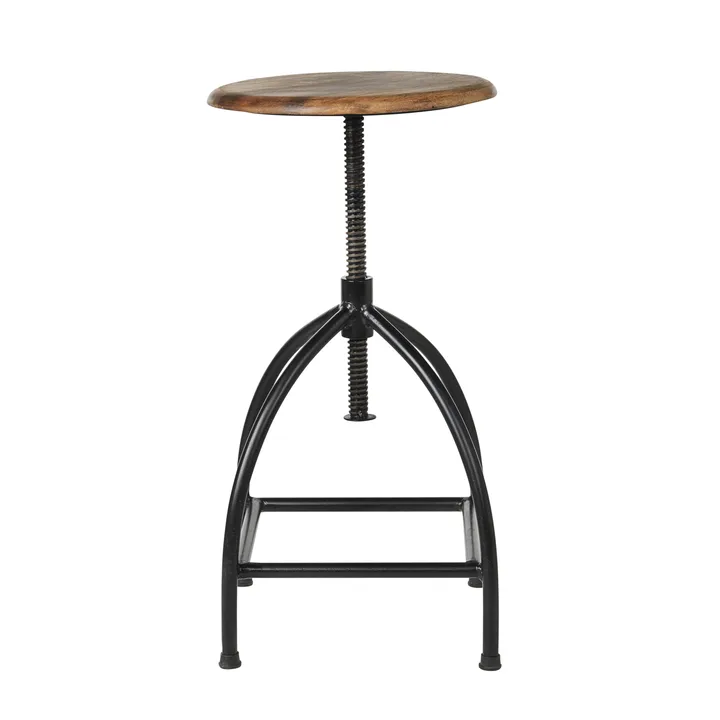 Sire runder Hocker - Natur-schwarz, Ø33x73 cm - Broste Copenhagen