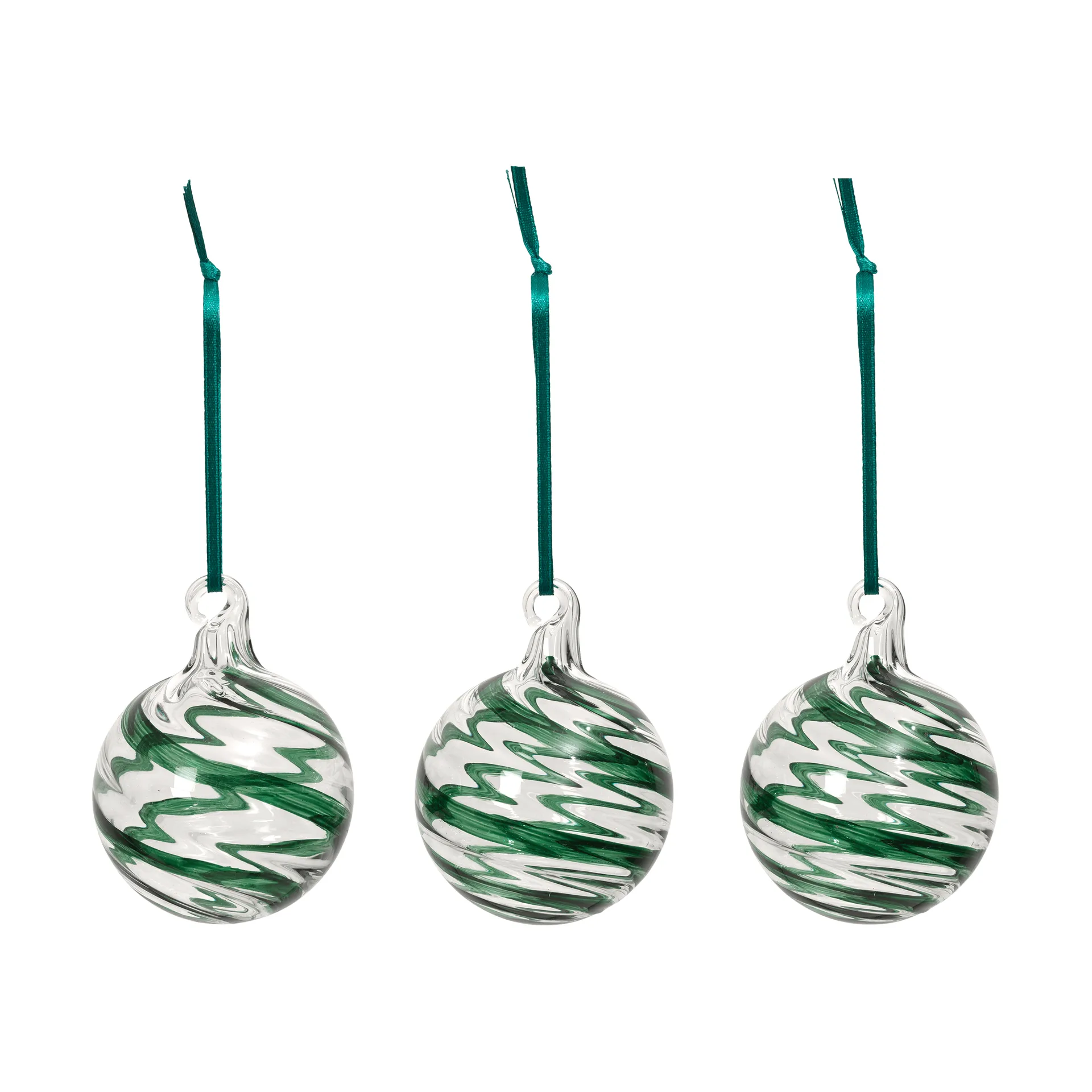 Swirl Weihnachtskugel, Deep Forest-Clear Broste Copenhagen