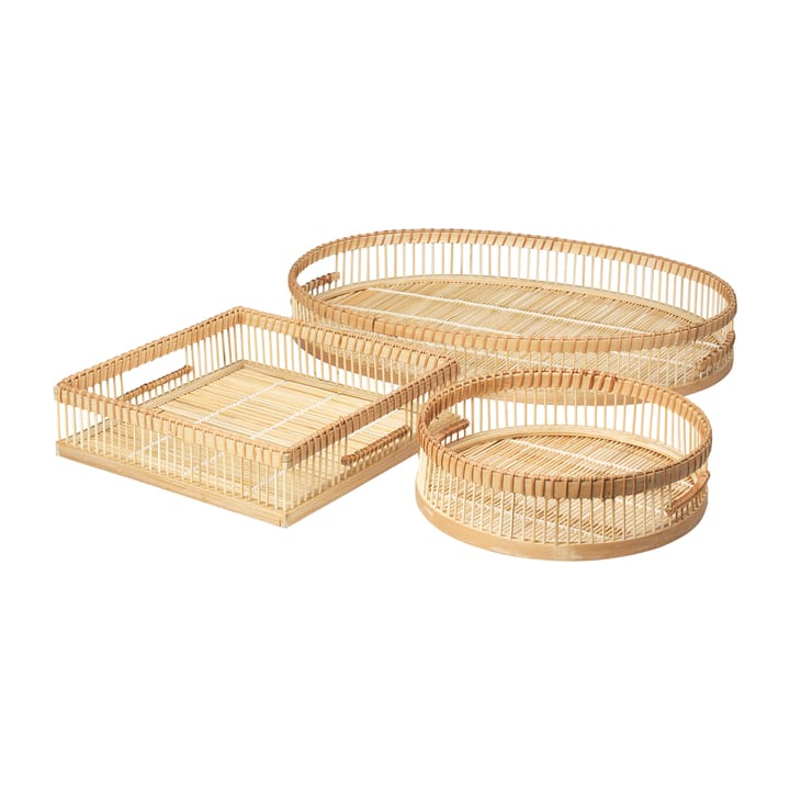 Taro Tablett 3 Teile, Rattan Broste Copenhagen