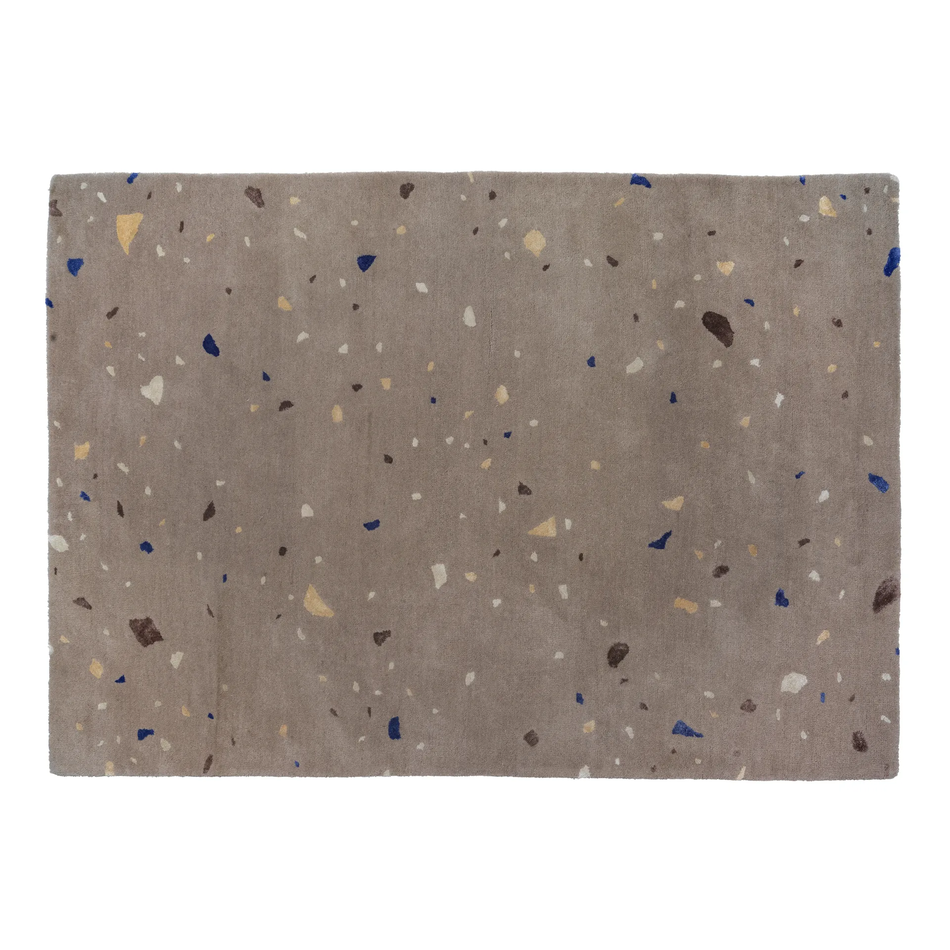 Terrazzo Wollteppich 140 x 200cm, Carafe brown-blue spot Broste Copenhagen