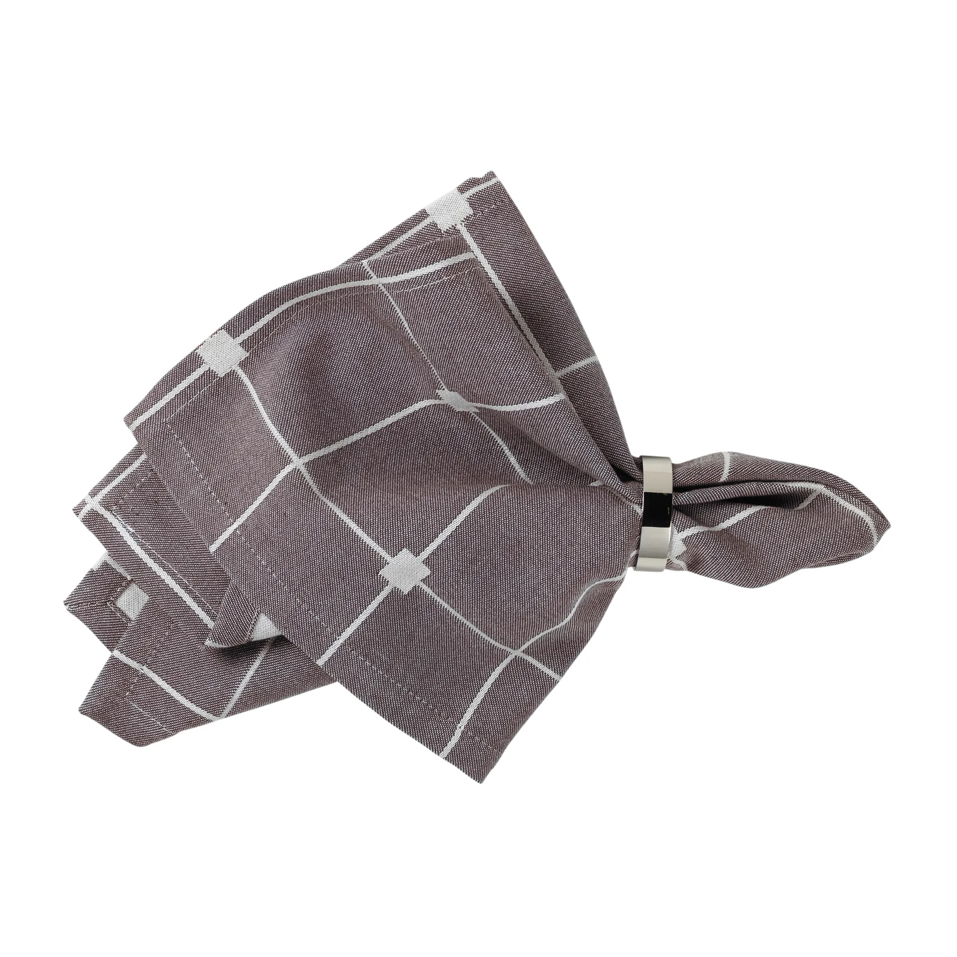 Tila Stoffserviette 45 x 45cm, Decadent cocolate-off white Broste Copenhagen