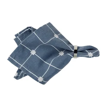 Tila Stoffserviette 45 x 45cm - Maritime blue-off white - Broste Copenhagen
