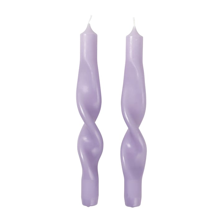 Twist twisted candles gedrehte Kerze 23cm 2er Pack, Orchid light purple Broste Copenhagen