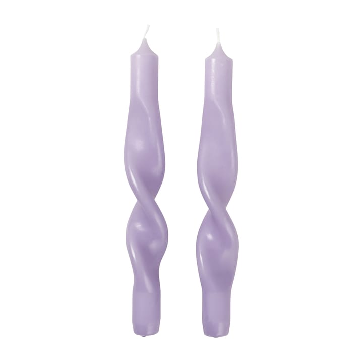 Twist twisted candles gedrehte Kerze 23cm 2er Pack - Orchid light purple - Broste Copenhagen