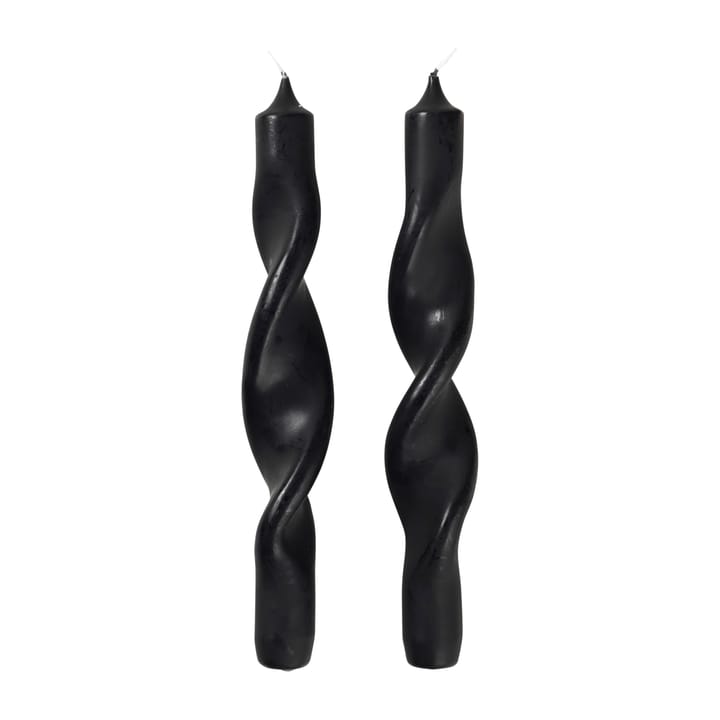 Twist twisted candles gedrehte Kerze 23cm 2er Pack, Simply black Broste Copenhagen