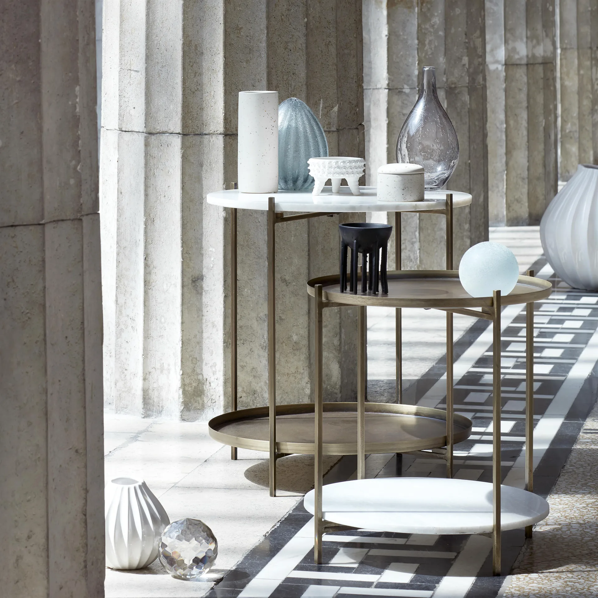 Wide Vase ivory, 15cm Broste Copenhagen