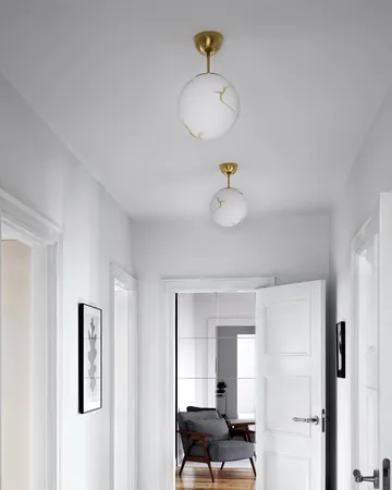 Bellagio Pendelleuchte Ø25 cm - Messing-weiß - By Rydéns