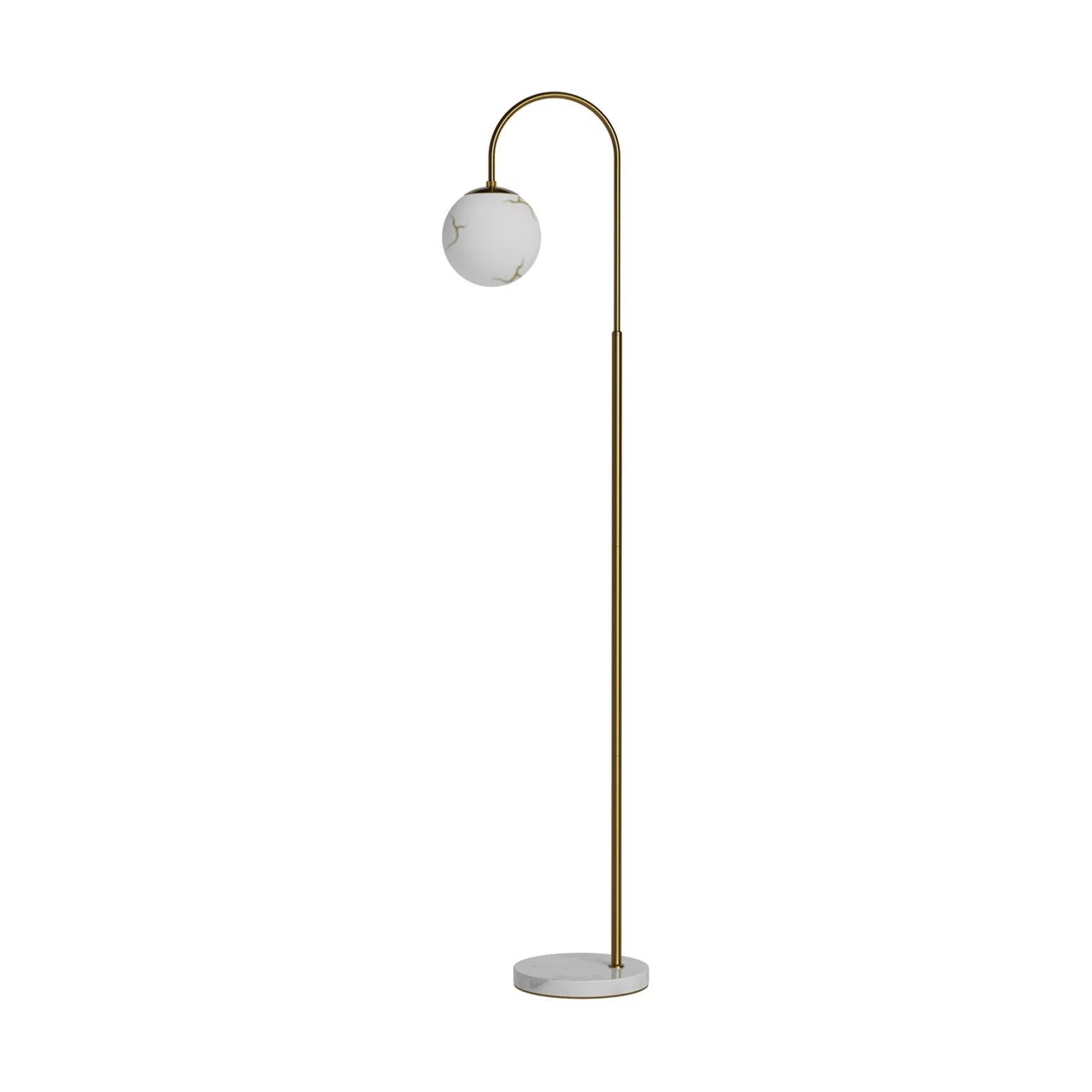 Bellagio Stehlampe 163 cm, Messing-weiß By Rydéns