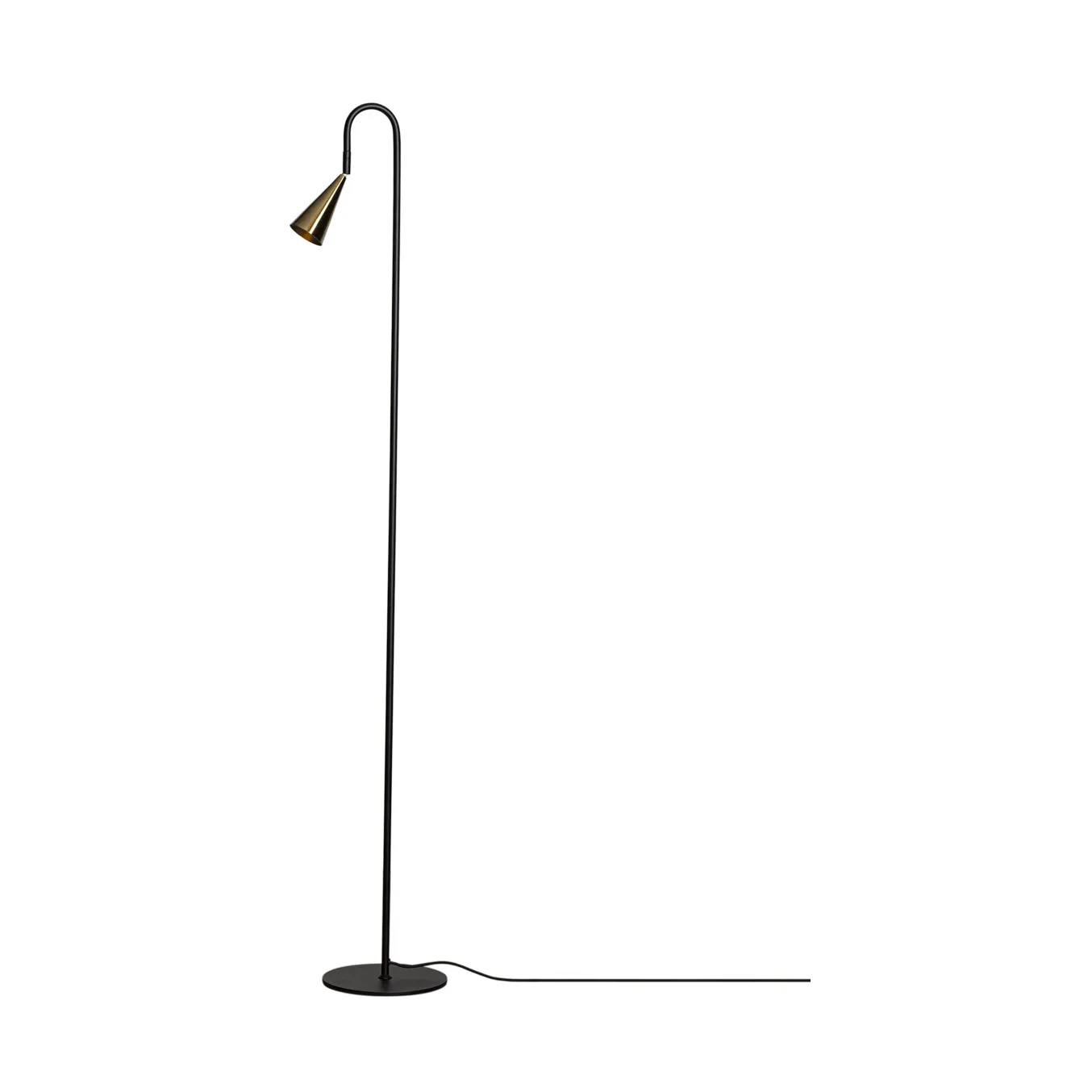 Spline Stehleuchte, Schwarz-Messing, 140 cm By Rydéns