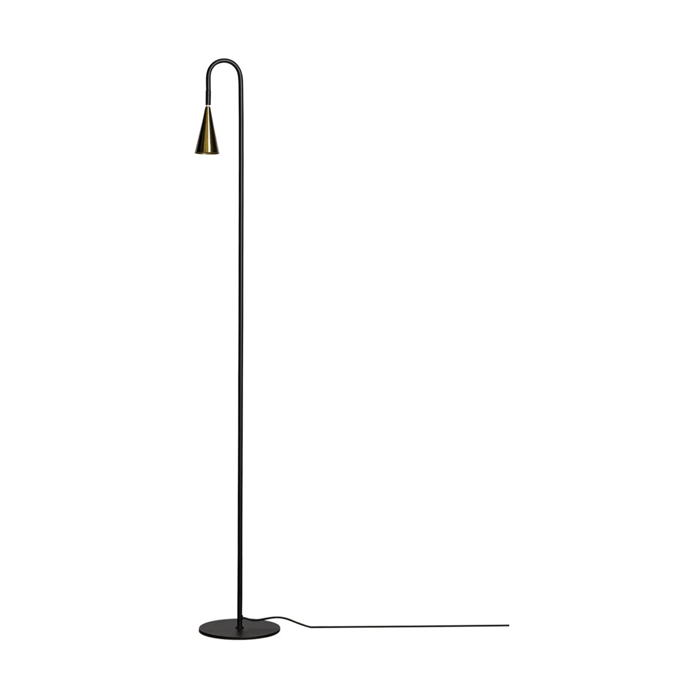 Spline Stehleuchte, Schwarz-Messing, 140 cm By Rydéns