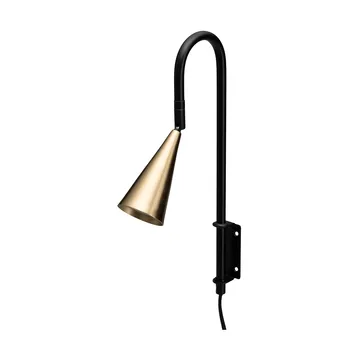 Spline Wandleuchte - Schwarz-Messing, 36 cm - By Rydéns