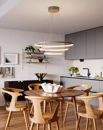 Trione Deckenleuchte Ø80 cm - Walnuss - By Rydéns