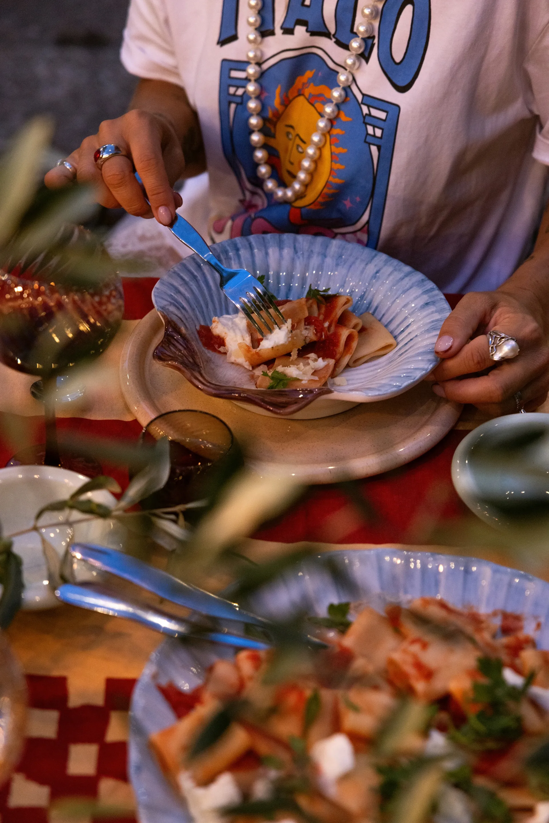 Armona Servierplatte 32x32,5 cm, Hellblau Byon