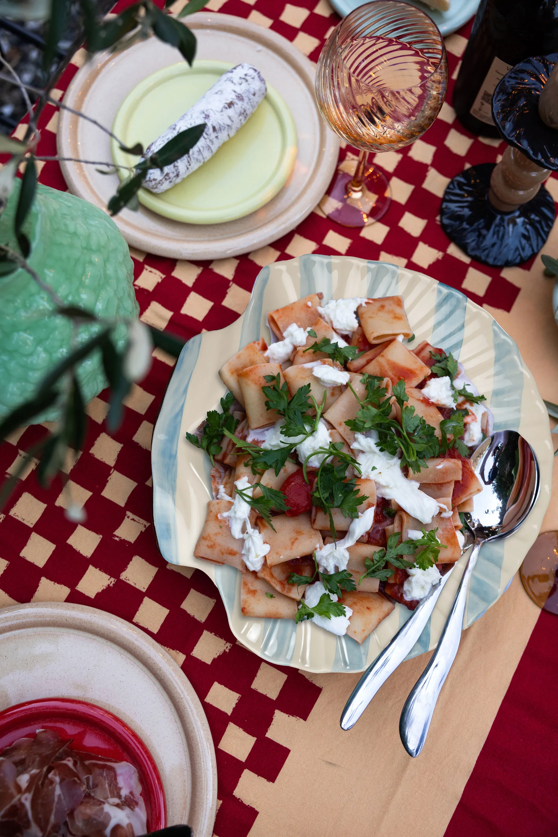 Armona stripe Auflaufform 32x32,5 cm, Hellblau-weiß Byon