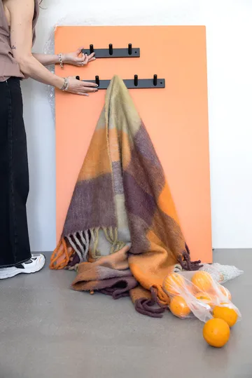 Check Wolldecke - Mixed orange - Byon