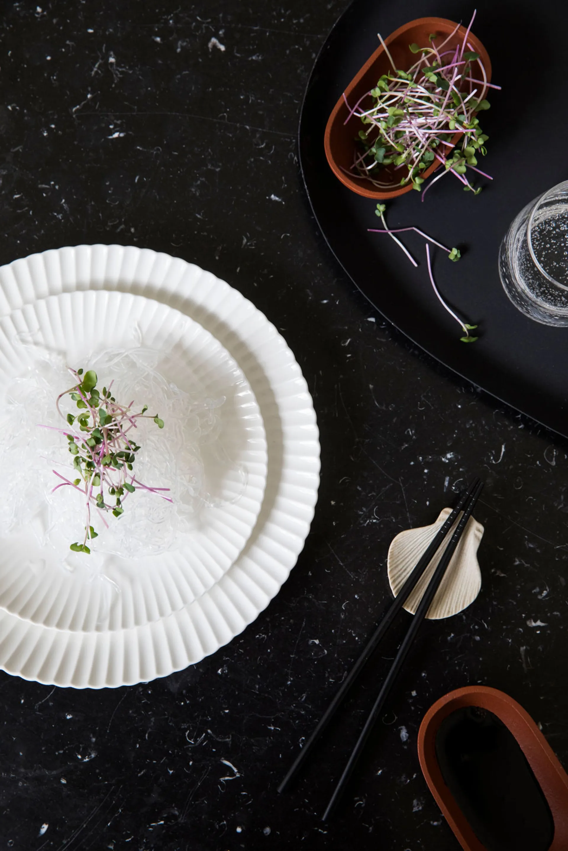 Fumiko Halter für Essstäbchen 4er-Pack, Beige Byon