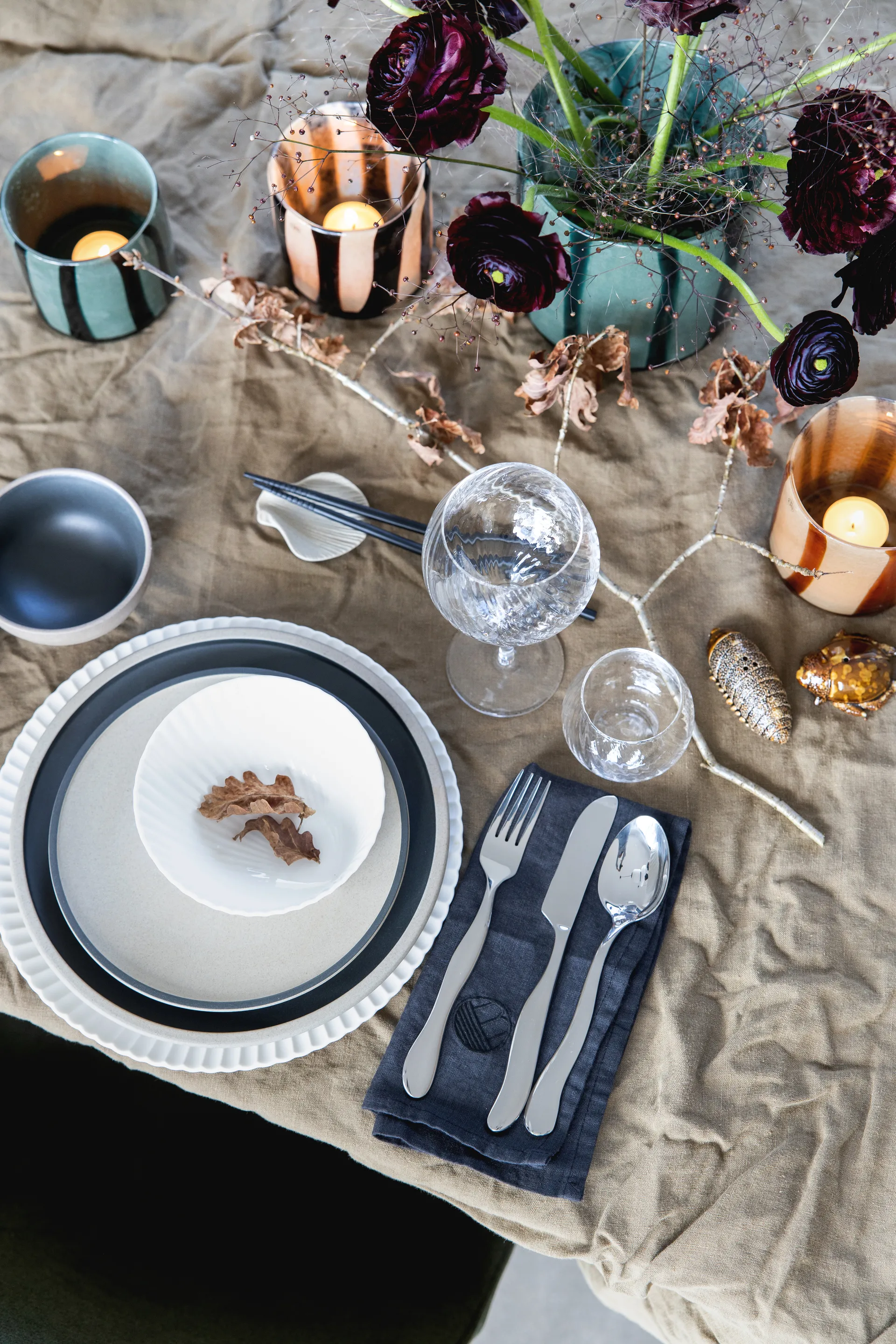 Fumiko Halter für Essstäbchen 4er-Pack, Beige Byon