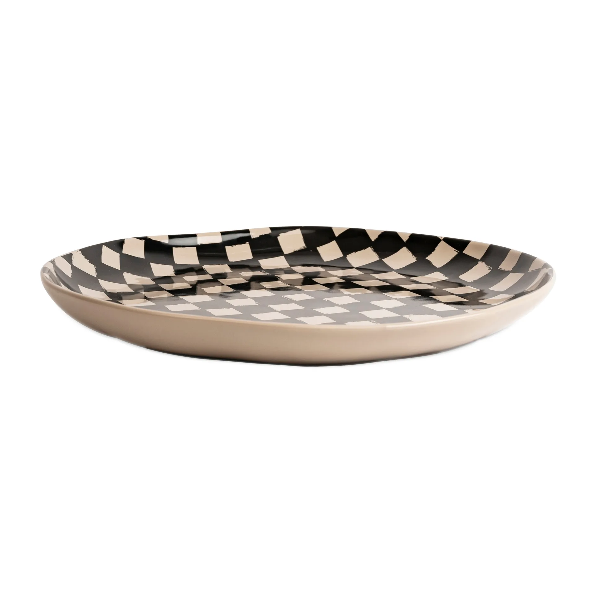 Lexi Servierteller Ø 37 cm, Schwarz-Beige Byon
