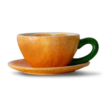 Mandarie Tasse mit Untertasse 25cl - Orange - Byon