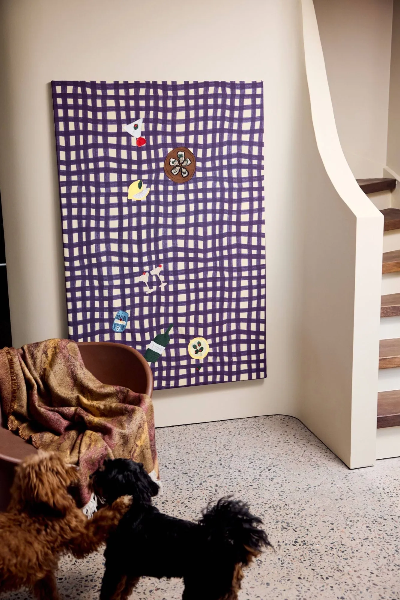 Mavi Decke, Braun-Beige-Weinrot, 130x170 cm Byon