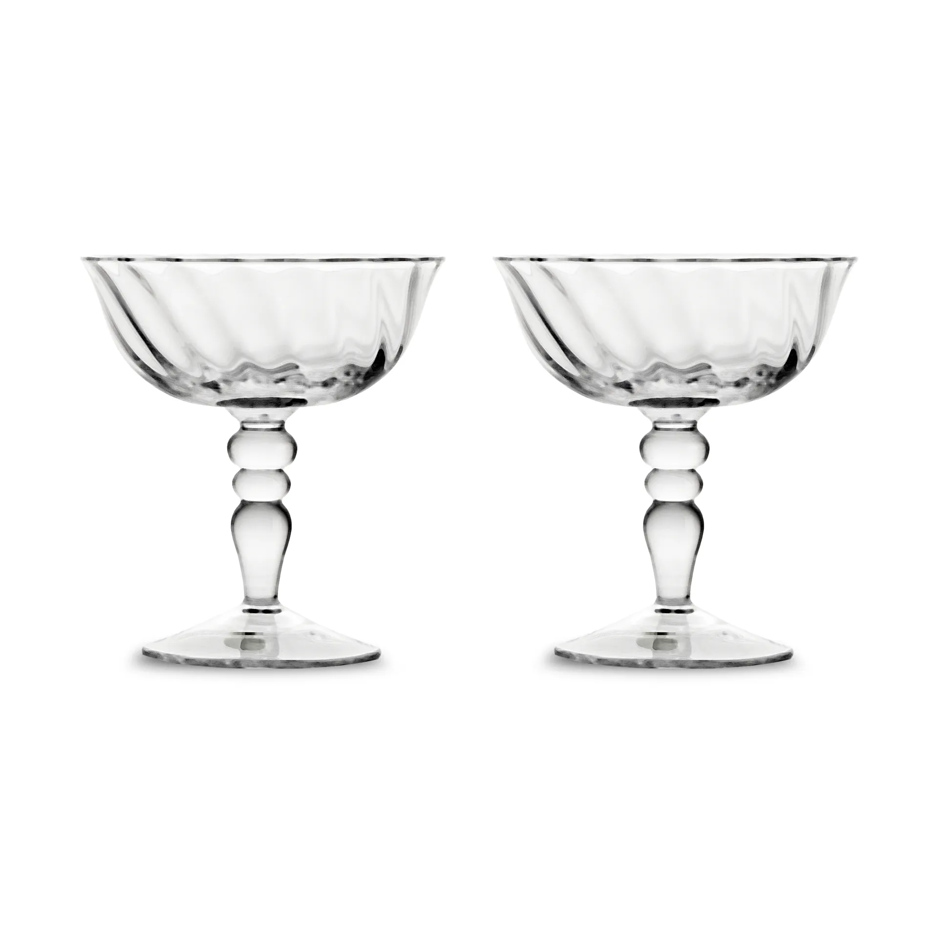 Opacity italienisches Champagnerglas 15 cl 2er-Pack, Klar Byon