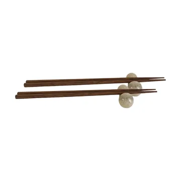 Porto Essstäbchen mit Halter, 2er-Pack - Beige - Byon
