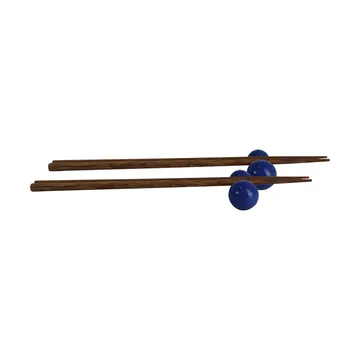 Porto Essstäbchen mit Halter, 2er-Pack - Blau - Byon