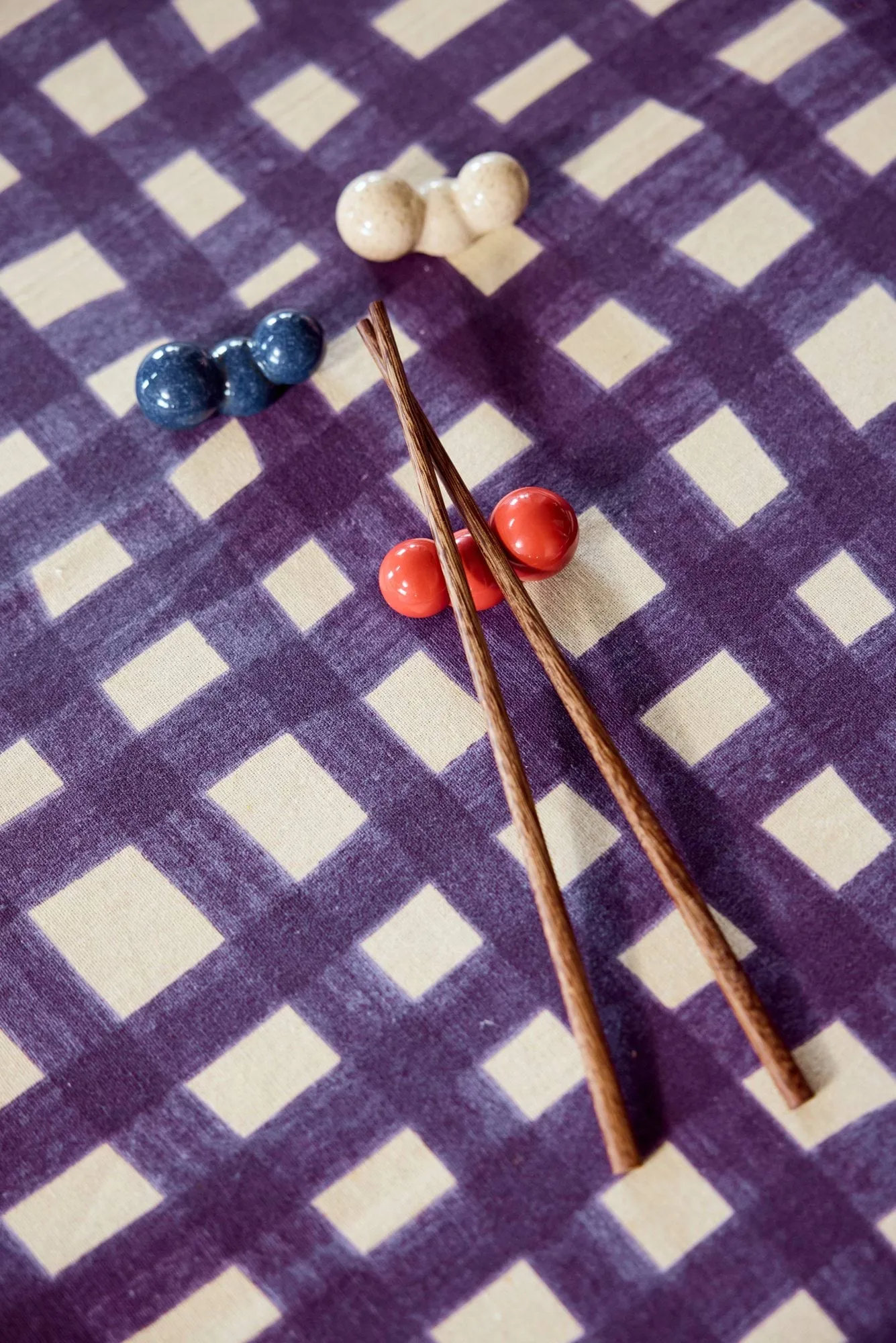 Porto Essstäbchen mit Halter, 2er-Pack, Rot Byon