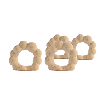 Porto Serviettenring 4‑er Pack - Beige - Byon